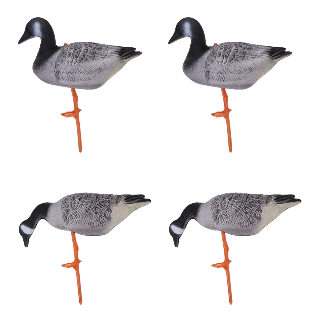 Set Of 4 Portable Full Body Hunting Decoys Lawn Yard Decor Hunter Gears Lawn Ornaments Full Body Goose Hunting Decoy 