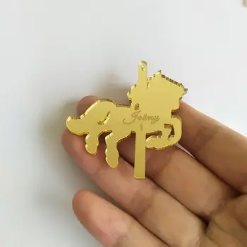 

Customized Carousel Horse Acrylic Name Tag for Party Favor Decoration