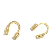 DoreenBeads 20 Золотой Цвет Провода Guardian Провода Протекторы 5x5 мм