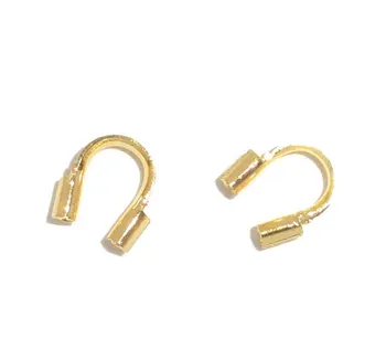 

DoreenBeads 20 Gold color Wire Guardian Wire Protectors 5x5mm Hot new