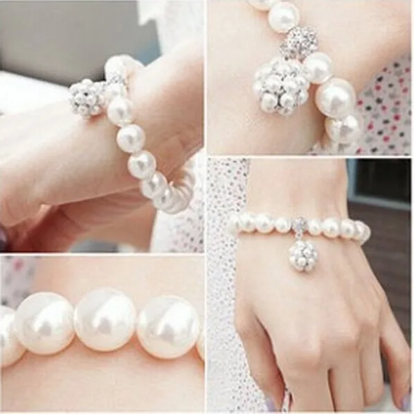 

South Korea new jewelry fabulous essential ~ wild pearl ball bracelet 4BD33