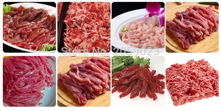 Электрическая стальная машина для резки мяса коммерческая автоматическая