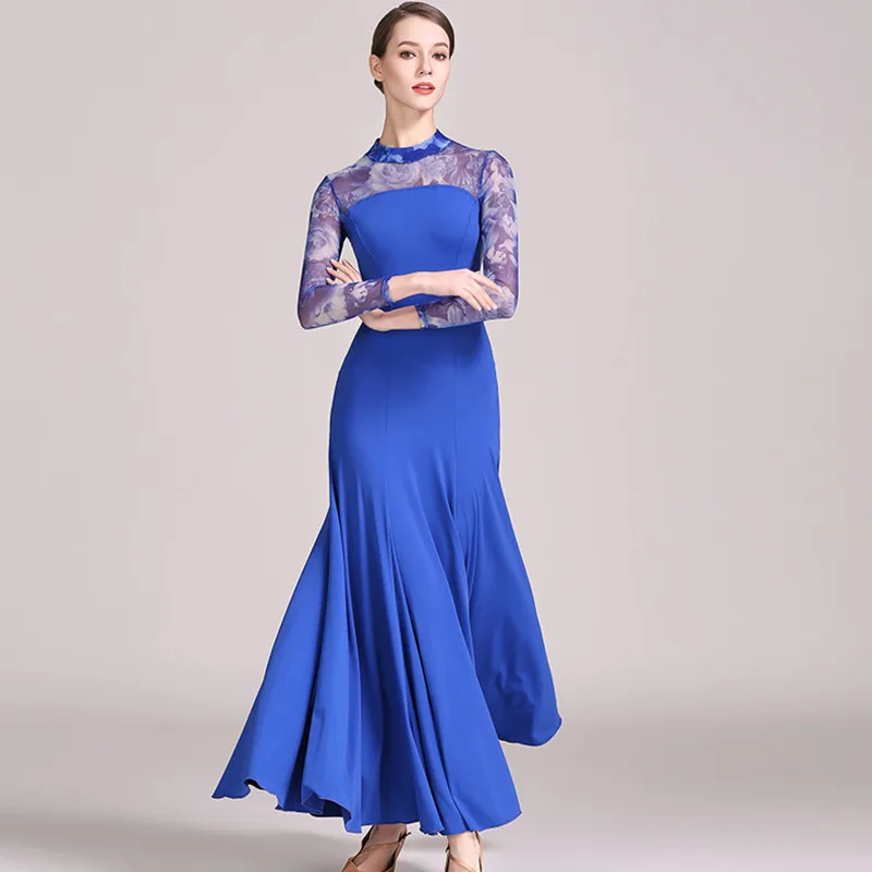 Синие Бальные платья для танцев Бальные платья для вальса одежда для бальных танцев вальс фокстрот фламенко современные танцевальные костюмы