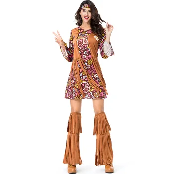 

High Quality Stage Performance Adult Gypsy Girl Cosplay Costume Halloween Indian Uniform Role Play Clothing Tribe Chief L181097
