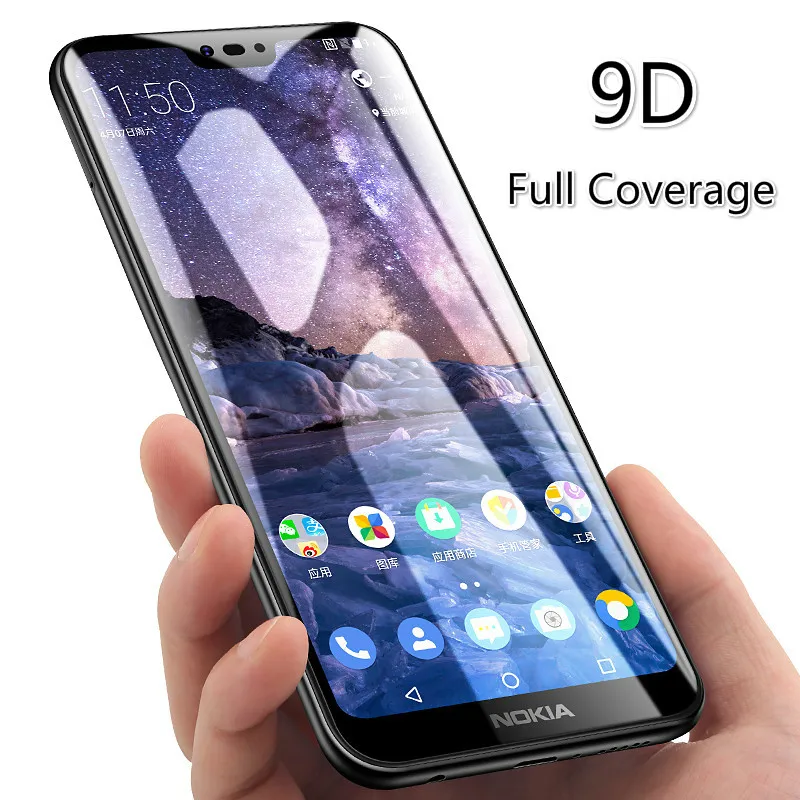 Закаленное стекло для Nokia 9 7 1 8 plus x7 X 5 6 9D изогнутая Защитная пленка экрана x5 x6 3
