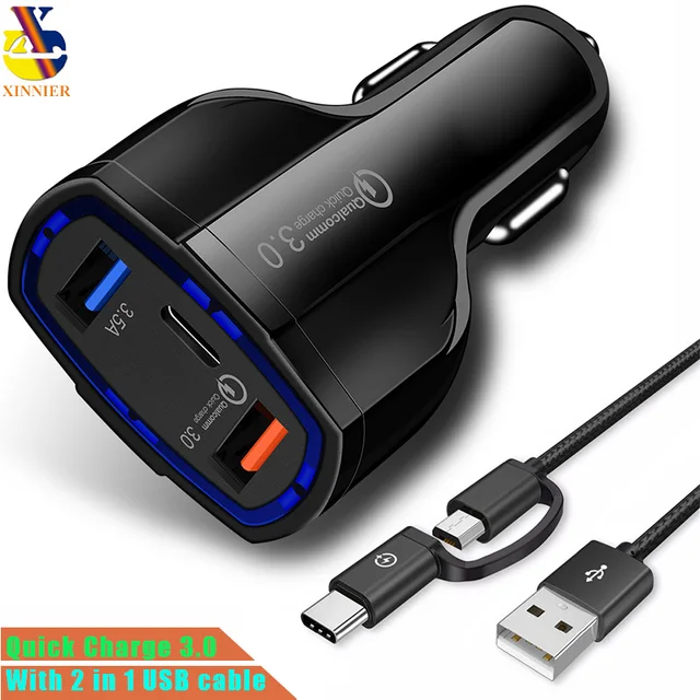 Car Charger 5V 3.5A QC3.0 Turbo Fast Car Charger Mobile Phone Charger 5V