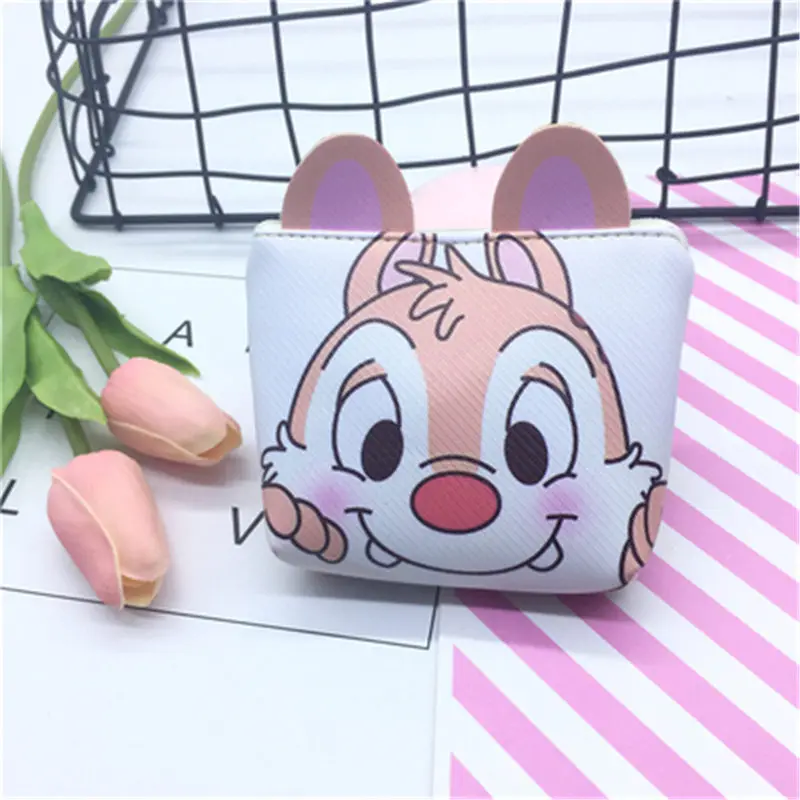 Disney мультфильм Микки Маус стерео ухо молния монета pu Кошелек для монет карты пакет Дональд Дак девушки сумка для рук детей Подарки