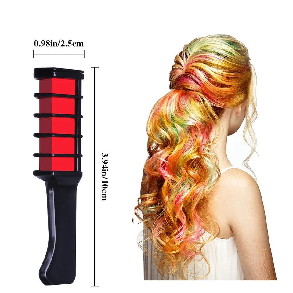Temporary Hair Color Chalk Combs Kit Girls Party Cosplay Halloween