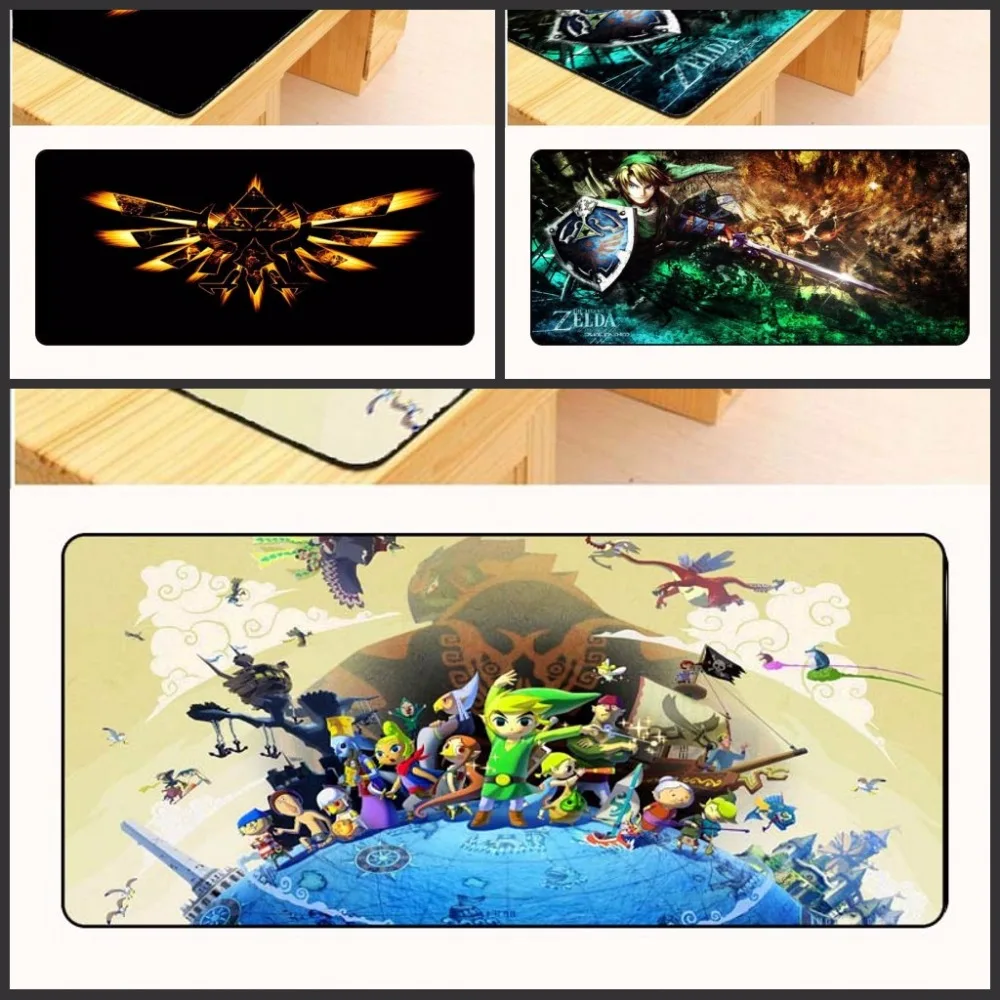 Yuzuoan большой игровой Мышь Pad противоскользящие прочный прямоугольник, Рабочий стол Мышь коврик для Легенда о Zelda орлы логотип меч игровых