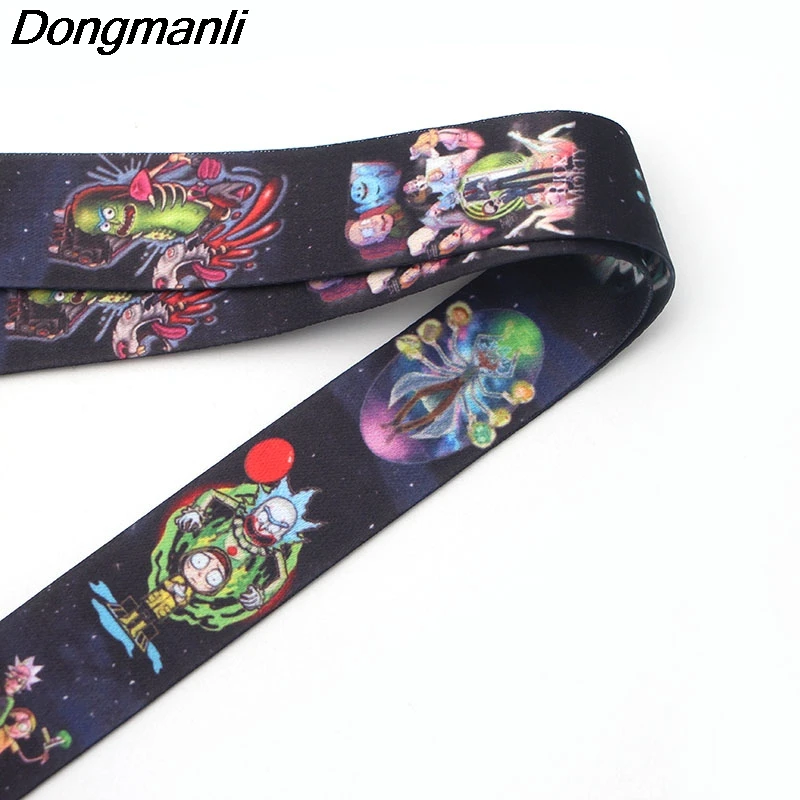 P1915 Dongmanli Рик и Морти брелок бейдж со шнурком ID Lanyards/Мобильный телефон Веревка/ключ нашейные ремешки Ремешки