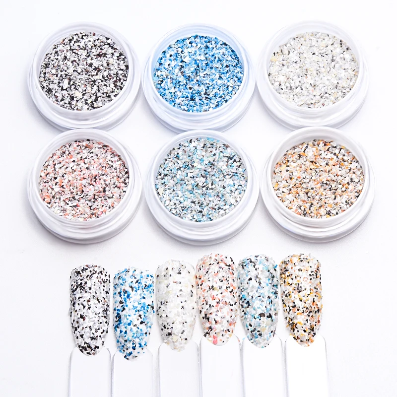 

Starry Nail Power Holographic Laser Glitters Dust Manicure Nail Art Decorations DIY Tips 6 Colors