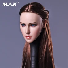 1/6 Scale Womens Head Sculpt Brown Long Hair D009 for 12 Inches Womens Bodies Action Figures Toys 1 6 scale kt005 female head sculpt long hair model toys for 12 inches women bodies figures
