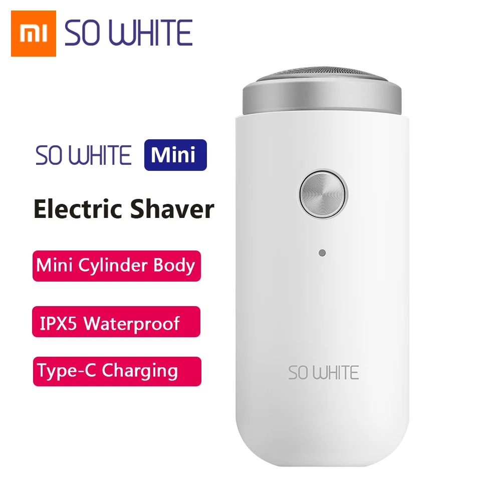 Оригинальная Xiaomi Mijia SO WHITE ED1 Мини электрическая бритва IPX5 Водонепроницаемая портативная Мужская с Сухой