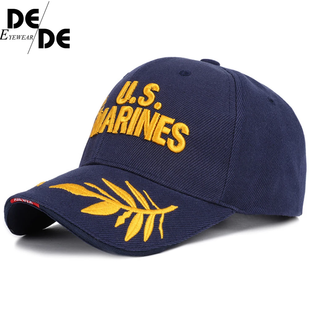 

2019 New Fashion U.S MARINES Letter Embroidery Baseball Cap High Quality Casual Hat Spring Man Woman Cotton Adjustable Bone Male