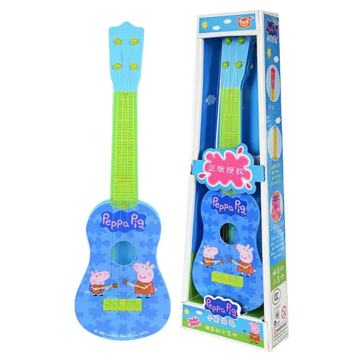 Genuine Peppa Pig 28cm/11'' Children Educational toy Guitar Musical Instruments ukulele Play type Early education children's toy
