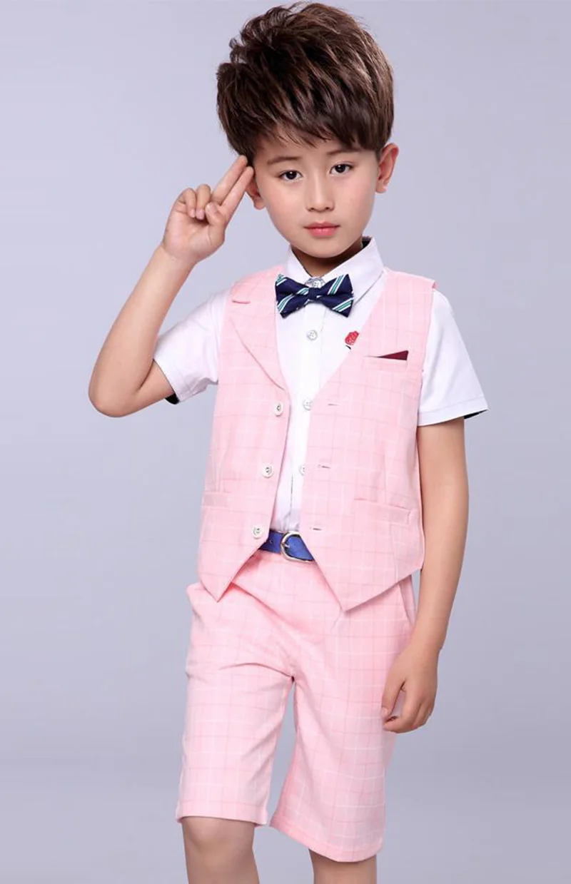 summer boys vest set children short-sleeved clothing set boys suits for weddings (11)