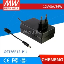 Средний проверенный GST36E12-P1J 12 V 3A meanwell GST36E 12 V 36 W Industrial Высокая надежность промышленный адаптер