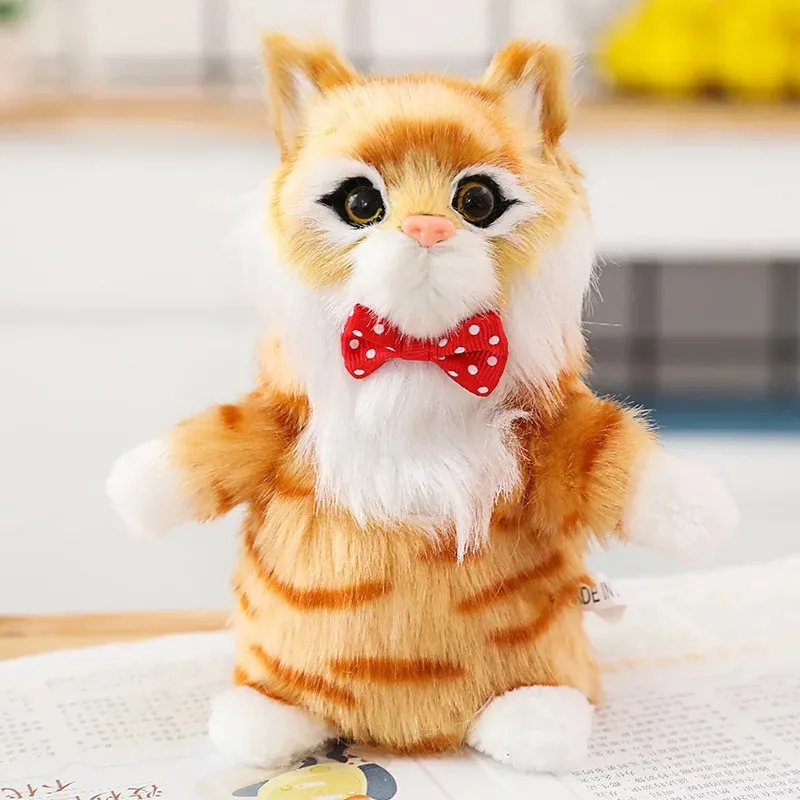 Управление звуком электронный робот кошка игрушка плюш животное говорящая