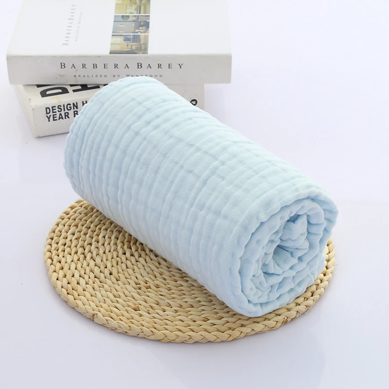  Six-Layer Baby Bathing Towel Soft Washing Gauze Saliva Towel for Infant Solid Newborn Handkerchief 
