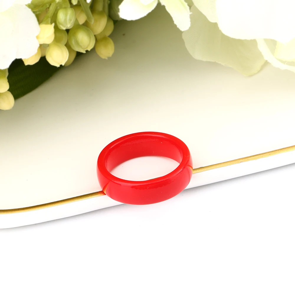 Wedding Rings Finger Rings Womens Ring Jewelry Rings 6mm Smooth Ceramic For Women Simple Style Party Gift