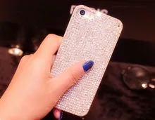 Приданое Со Мной Для iphone 7 6 Плюс 5S 5C 4 Для Samsung Galaxy примечание 5 4 S7/6 Край Плюс S5 Ручной Полный Алмаз Bling Chrome Case крышка