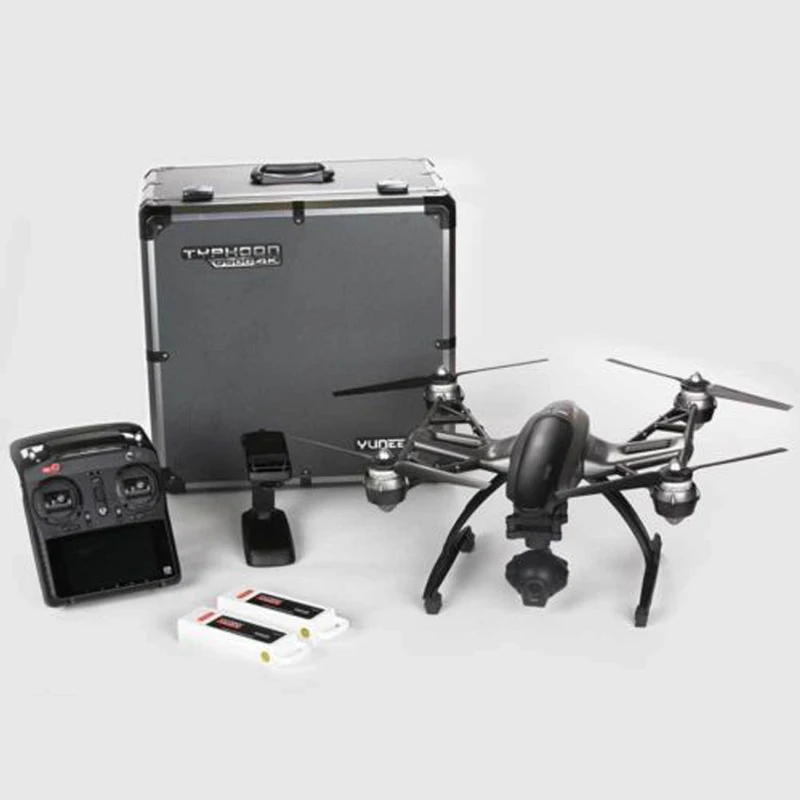 Yuneec Q500 4K Camera with ST10 10ch 5.8G Transmitter FPV Quadcopter Drone Handheld Gimbal with Camera Three Battery&Case