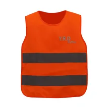 Высокая видимость светоотражающий детский жилет безопасности оранжевые детские дорожные жилеты