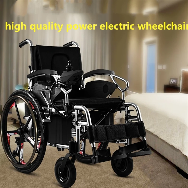 

Cheap price new products durable wide wheel power foldable electric lightweight wheelchair for handicapped
