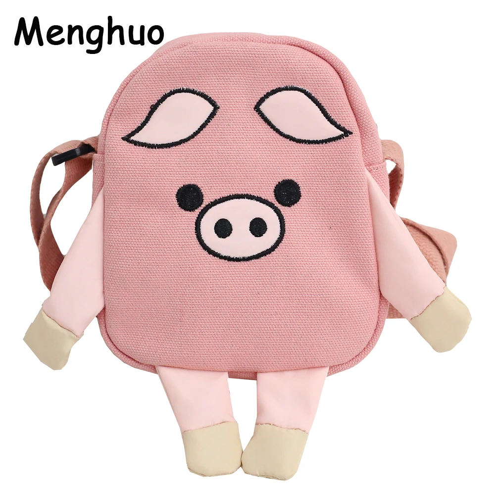 

Menghuo Brand Design Cute Pig Shaped Crossbody Bags for Girls Fashion Women Shoulder Bag Canvas Ladies Phone Purse Handbag Bolsa