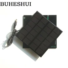BUHESHUI 3W 6V Solar Panel Monocrystalline DIY Solar Cell Charger System For 3 7V Battery LED