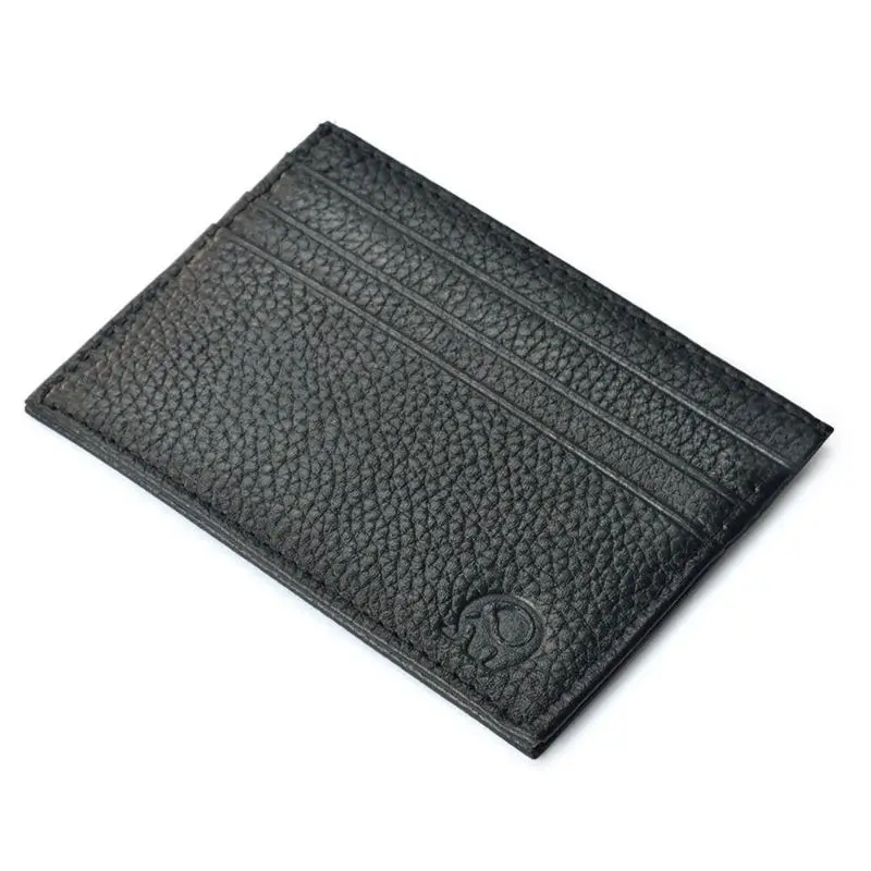 Black OCARDIAN тонкий держатель для кредитных карт мини кошелек ID Чехол кошелек сумка модная искусственная кожа Прямая поставка 180223 - Цвет: Black
