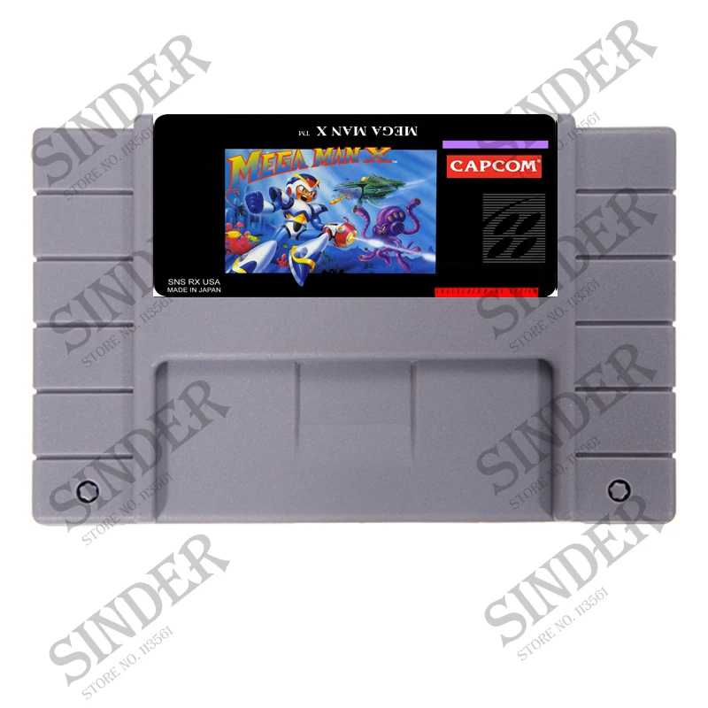 

Megaman X USA Version 16 bit Big Gray Game Card For NTSC/PAL Game Player