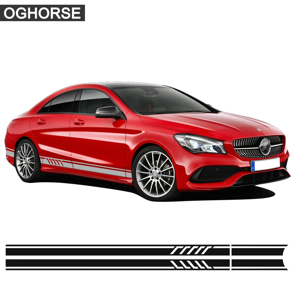 Edition 1 Racing Door Side Stripes Skirt Decal Sticker For Mercedes Benz Cla Class Cla45 Cla250 Cla200 Cla180 Amg W117 C117 X117 Mercedes Benz W117 Stickers Forstickers Style Aliexpress
