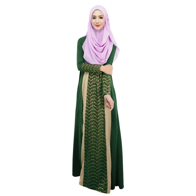Мусульманское женское кружевное платье с длинным рукавом в Дубае Марокканская Мода Вышивка Макси Абая джабья исламское женское платье одежда