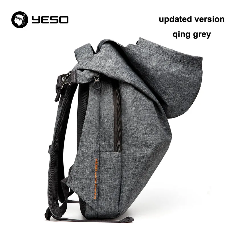 YESO брендовый Модный корейский стиль Повседневный корейский нейлоновый мужской рюкзак для ноутбука школьный подростковый стильный рюкзак для мальчиков и девочек дорожные сумки - Цвет: qing grey