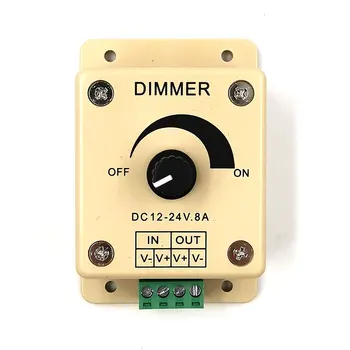 

12V 24V Dimmer 8A Power Dimming Switch for LED Strip Light Bulb 96W LED Dimmer Controller