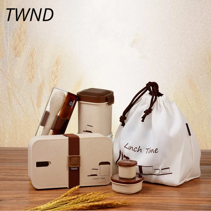 

Japanese style bento box student office lunch boxes portable microwaveble food containter tableware