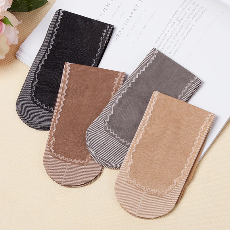 

Summer Ladies Elastic Ultra-Thin Transparent Short Socks Lace Socks Cotton Bottom Non-Slip Short Tube Thin Elastic