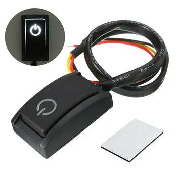

Button DC 12V Latching on off RV Truck Push Latching On/Off Plastic Black Rocker switch DIY LED Light Replacement