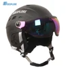 Goexplore-casco de esquí ligero para niños y adultos casco de seguridad para deportes al aire libre, con visera, monopatín, Snowboard, para nieve, 2022 ► Foto 1/6