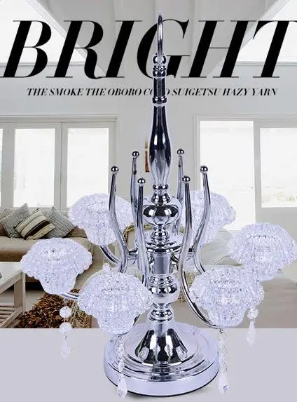 

Free shipment 6 arms siver crystal centerpiece/tall pillar for wedding decoration/45cm tall wedding chandelier