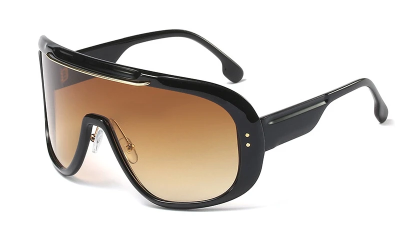 Стимпанк негабаритных ретро солнцезащитные очки для мужчин и женщин Модные Оттенки UV400 Винтажные Очки 45766