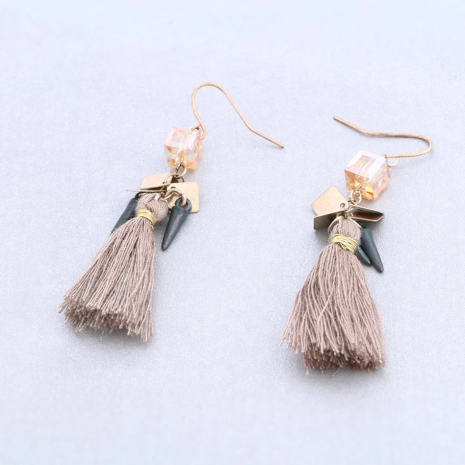 

Match-Right Women Vintage Fish Hook Geometric Enthic Tassel Statement Earrings Jewelry for Women Bohemia Earrings YC024