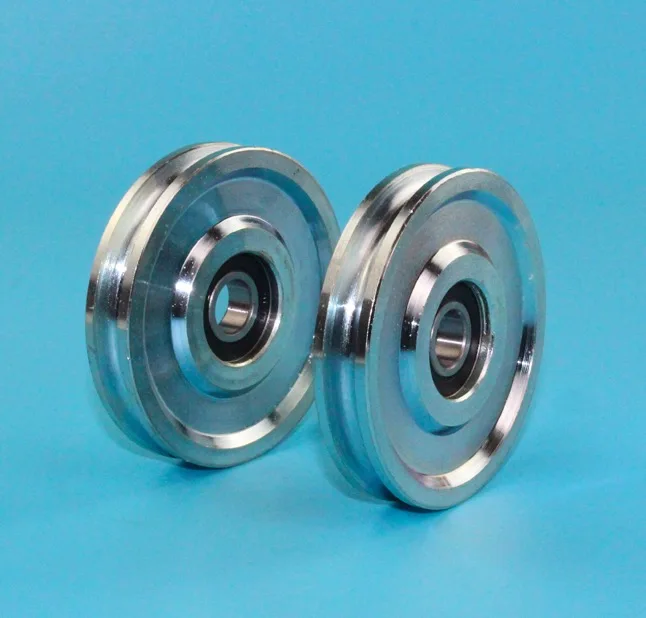 2PCS/LOT (For 6MM Rope) Wheel Diameter73mm Steel Wire Rope Pulleyin