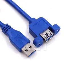 Высокая Скорость USB 3.0 мужчин и женщин Панель монтировать удлинитель