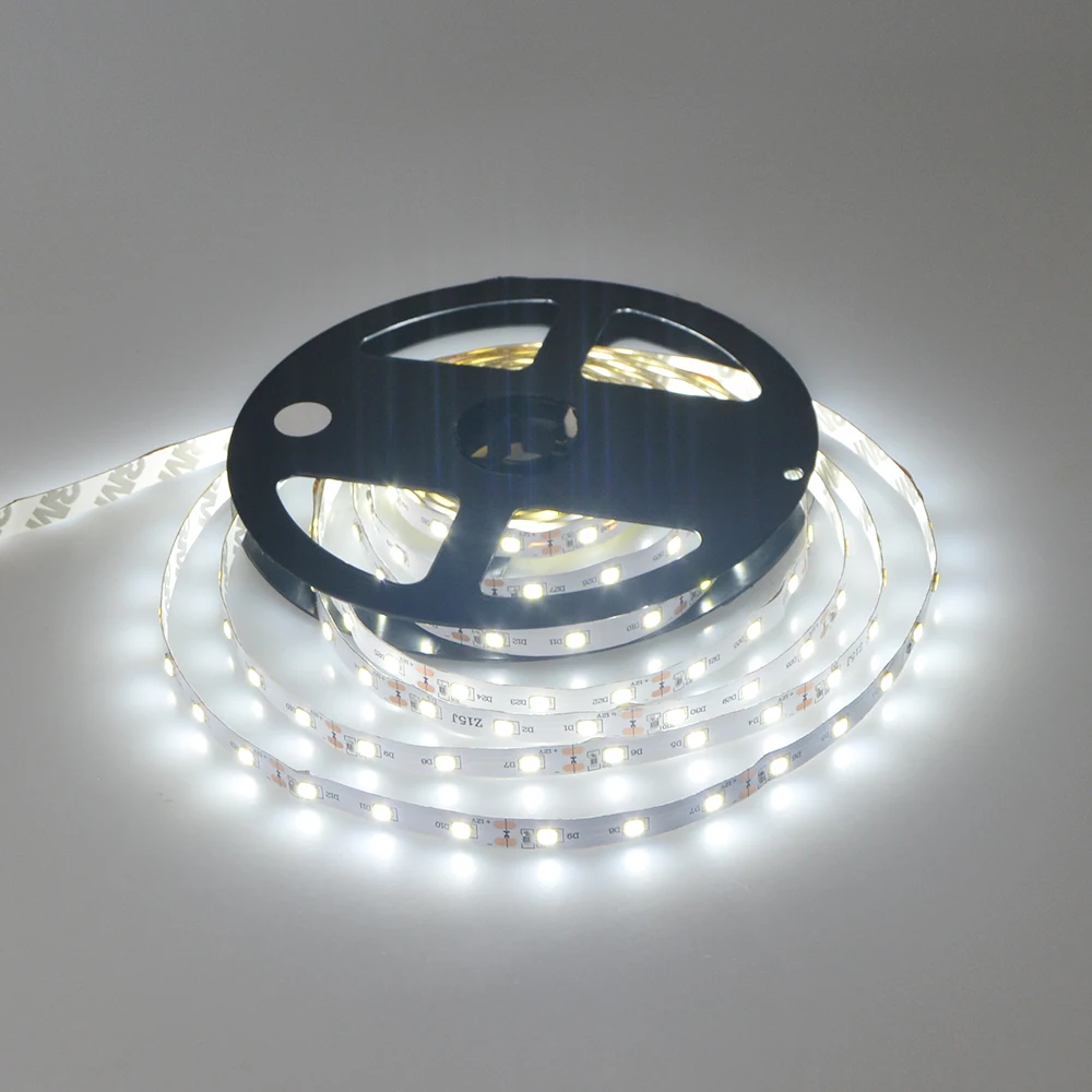5 м/рулон белый/теплый белый 3528 SMD Светодиодная лента гибкая 60 светодиодов/м лампа