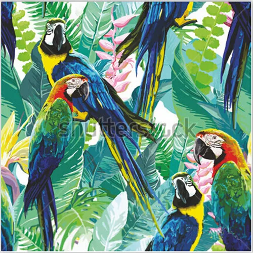 Latest custom 3D large mural,colorful parrots and exotic flowers,living room tv background bedroom wall wallpaper Latest custom 3D large mural,colorful parrots and exotic flowers,living room tv background bedroom wall wallpaper