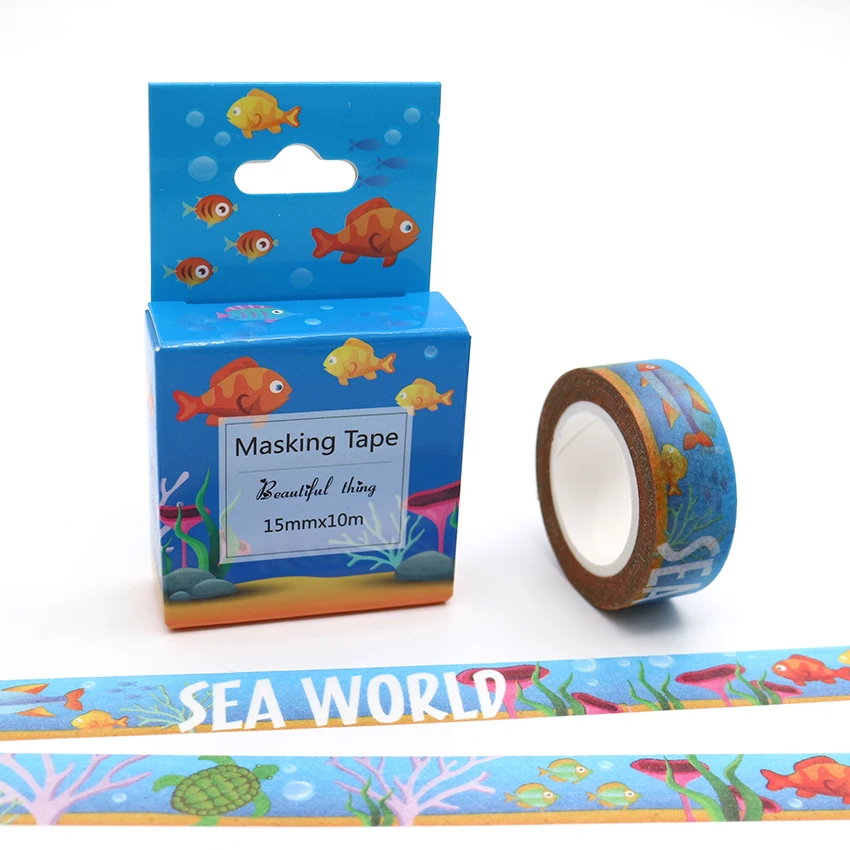 15mm*10m Box Package Underwater World Washi Tape Excellent Quality