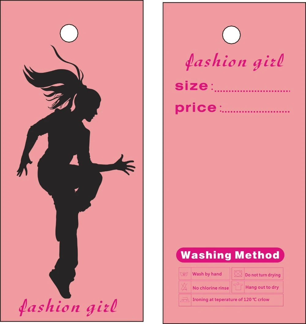 printed tags with strings