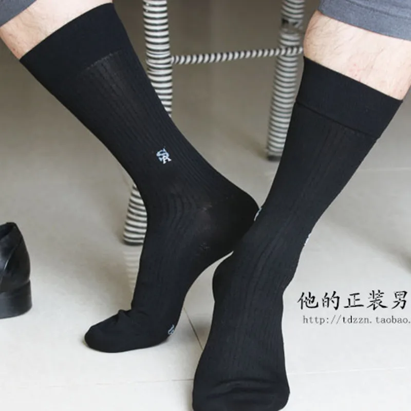 2015 tnt men socks 100 cotton black sexy stripe stockings formal office gentlemen sox warm solid